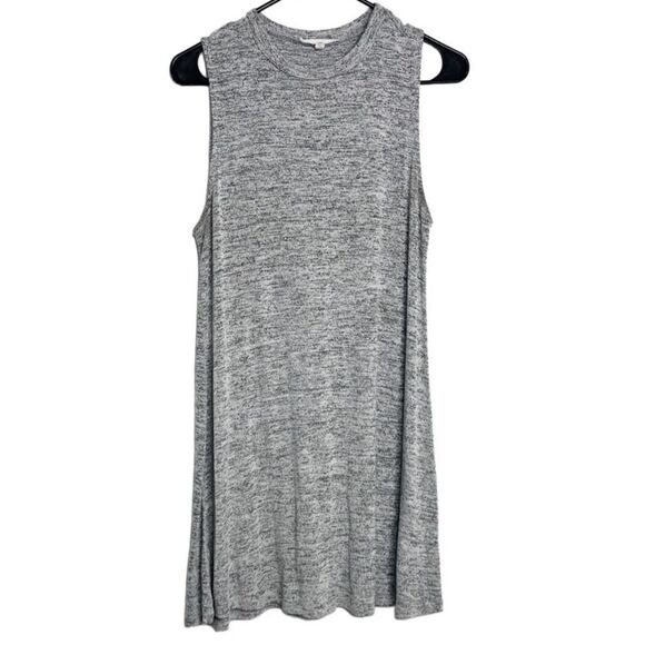 Love Tree High Neck Heathered Mini Dress Grey Size Large - Picture 1 of 5